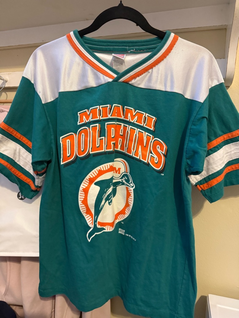 Vintage🔥Miami Dolphins Football TM Scrimmage Jersey Tee Shirt Large Y2K 90’s USA